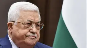 יו"ר הרשות הפלשתינית, אבו מאזן במהלך פגשיתו עם נשיא רוסיה, ולדימיר פוטין  בסוצ'י, רוסיה 23 בנובמבר 2021