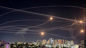 יירוטים של כיפת ברזל מעל אשקלון