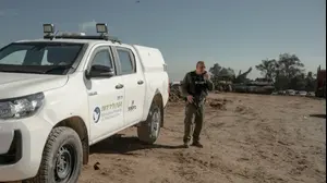 רכבי ביטחון ממוגנים על גבול ההדרום