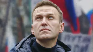 אלכסיי נבלני בעצרת לזכרו של בוריס נמצוב במוסקבה, רוסיה, 2019