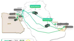 מפת הגשר היבשתי למכליות מישראל למפרץ הפרסי