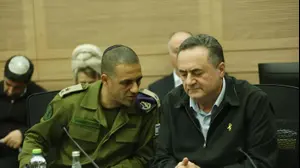 ראש אכ"א דדו בר כליפא, שר הביטחון ישראל כ"ץ, דיון ועדת החוץ והביטחון על חוק הגיוס, 22 בינואר 2025
