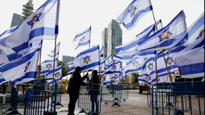 דגלים בכיכר החטופים, 20 בפברואר 2025