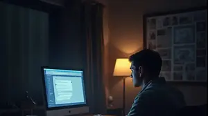 צ׳אט מחשב בלילה