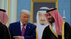 נשיא ארה"ב דולנד טראמפ נוחת בערב הסעודית, 13 במאי 2025