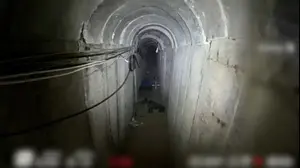 תיעוד ממנהרה בחאן יונס מתחת לבית החולים האירופאי