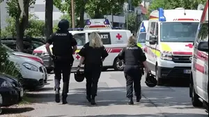 כוחות משטרה בתיכון בעיר גראץ אחרי מסע ירי, אוסטריה, 10 ביוני 2025