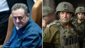 הרמטכ"ל אייל זמיר בעזה ושר הביטחון ישראל כ"ץ בכנסת