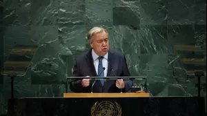 מזכ"ל האו"ם אנטוניו גוטרש בנאומו בעצרת הכללית, 23 בספטמבר 2025