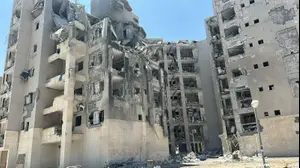 הבניין שנפגע מטיל איראני בנווה זאב