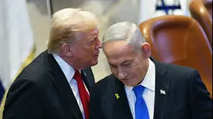נשיא ארה"ב דונלד טראמפ, רה"מ בנימין נתניהו, 13 באוקטובר 2025