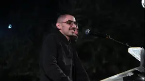 שורד השבי רום ברסלבסקי, כיכר החטופים, 8 בנובמבר 2025