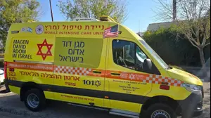 ניידת טיפול נמרץ, אילוסטרציה אמבולנס של מד"א.