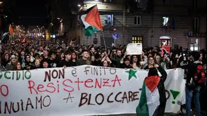 הפגנה פרו-פלסטינית באיטליה