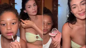 קיילי ג׳נר ובתה סטורמי מתאפרות