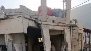 מבנה שנהרס בתקיפות של צה"ל בבית ג'ן. 28 בנובמבר 2025