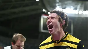 ווילסון האריס שחקן מכבי נתניה חוגג שער