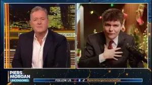 פירס מורגן מראיין את פעיל הימין הקיצוני האנטישמי ניק פואנטס