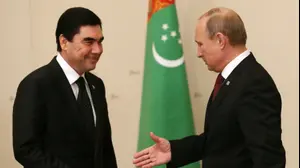 גורבנגולי ברדימוחמדוב עם ולדימיר פוטין ב-2014