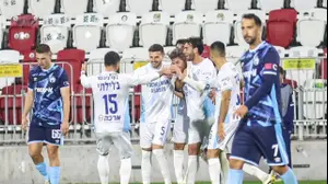 שחקני עירוני טבריה חוגגים