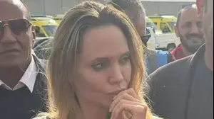 אנג'לינה ג'ולי מבקרת במעבר רפיח