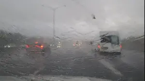 גשם, כביש 6, 13 בינואר 2026