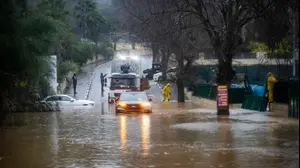 חילוץ מהצפת מי גשם, אבו גוש, 13 בינואר 2026