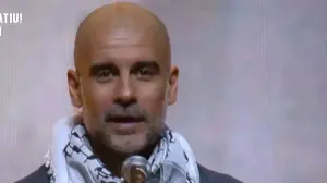 פפ גווארדיולה באירוע צדקה למען פלסטין