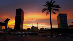 שקיעה, פתח תקווה, 12 בפברואר 2026