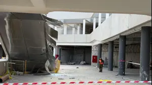 זירת נפילה באתר בניה, יהוד, 9 במרץ 2026