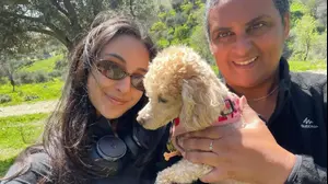 דורית ופיור נחמיה עם הכלבה אנג'י