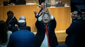 איתמר בן גביר לאחר אישור חוק עונש מוות למחבלים,כנסת 31 במרץ 2026