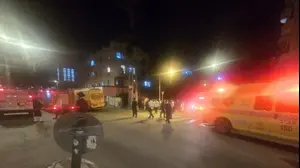 זירת הפגיעה בפתח תקווה