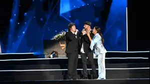 מדליק משואה נשיא ארגנטינה חביאר מיליי בטקס הדלקת המשואות, ערב יום העצמאות ה-78, 21 באפריל 2026