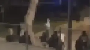 קבוצת התוקפים נמלטת מהגינה