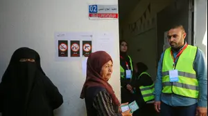 קלפי בבחירות המקומיות בעיר דיר אל-בלח, רצועת עזה, 25 באפריל 2026