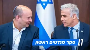 יאיר לפיד, נפתלי בנט - סקר מנדטים ראשון