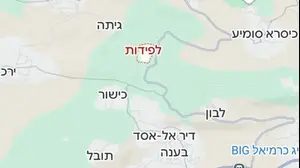 מפת היישוב לפידות בגליל