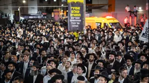 עצרת נגד גיוס בני ישיבות, בני ברק, 29 ביוני 2026