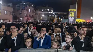 עצרת נגד גיוס בני ישיבות, בני ברק, 29 ביוני 2026