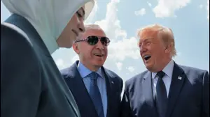 רג'פ טייפ ארדואן נשיא טורקיה קיבל את פניו של נשיא ארה"ב דונלד טראמפ, אנקרה, 7 ביולי 2026