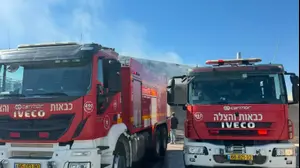 שריפה במפעל בנאות חובב