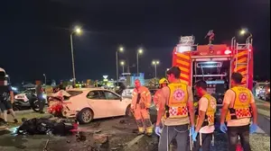 רוכב אופנוע כבן 20 נהרג בתאונת דרכים בכביש 57