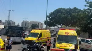 תאונת אוטובוס באשקלון: שניים נפצעו באורח קשה ובינוני