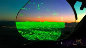התמונה שרואים הטייסים באמצעות המערכת הישראלית של דאסו