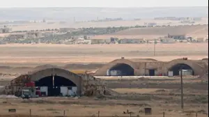בסיס אבו א-דהור לאחר תקיפות, סוריה, 18 באוגוסט 2026