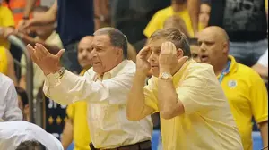 יושב ראש מכבי תל אביב שמעון מזרחי עם דייויד פדרמן