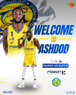 מכבי אשדוד צירפה פורוורד אמריקאי: "משלים לנו את הפאזל"