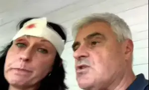 אימה בשידור חי: אוהדים תקפו עיתונאים, שדרנית נפצעה בפניה