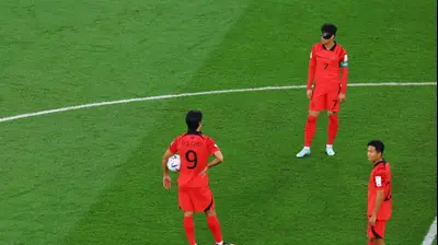 שחקן נבחרת דרום קוריאה מאוכזבים. רויטרס